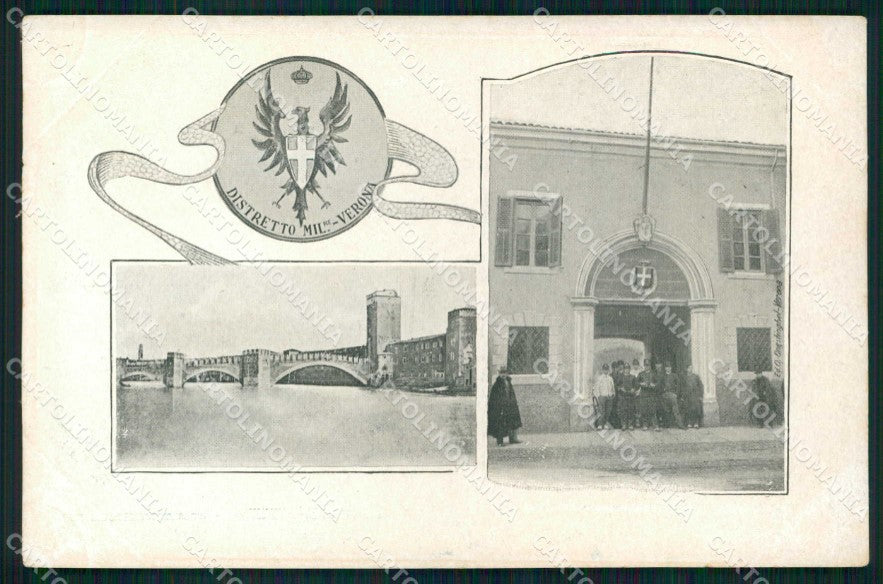 Militari Reggimentali Distretto Militare Verona cartolina KF3803 – fronte