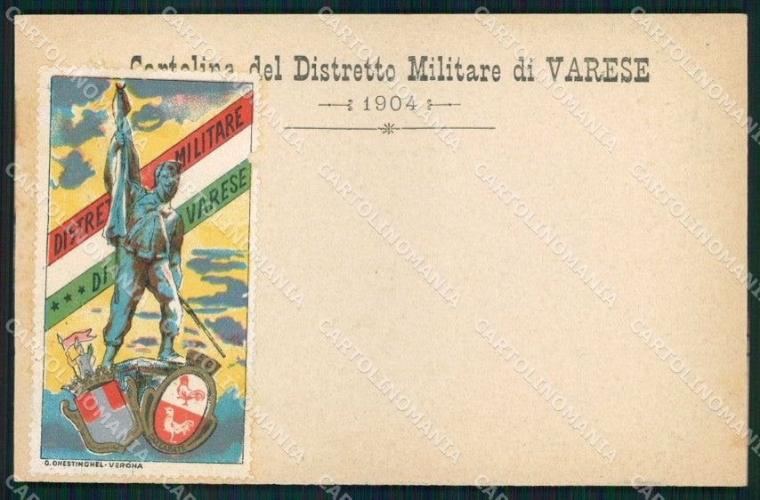 Militari Reggimentali Distretto Militare Varese 1904 cartolina KF3812 – fronte