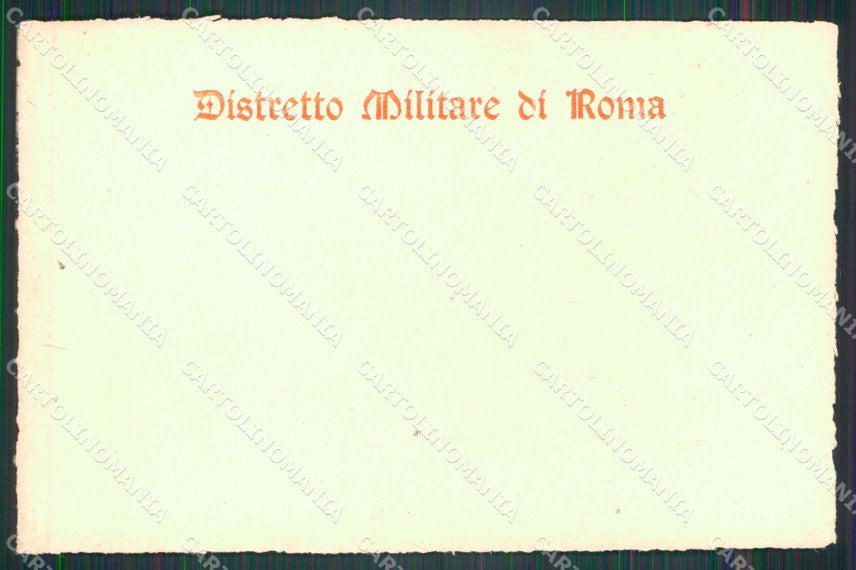 Militari Reggimentali Distretto Militare Roma Comando cartolina KF3815 – retro