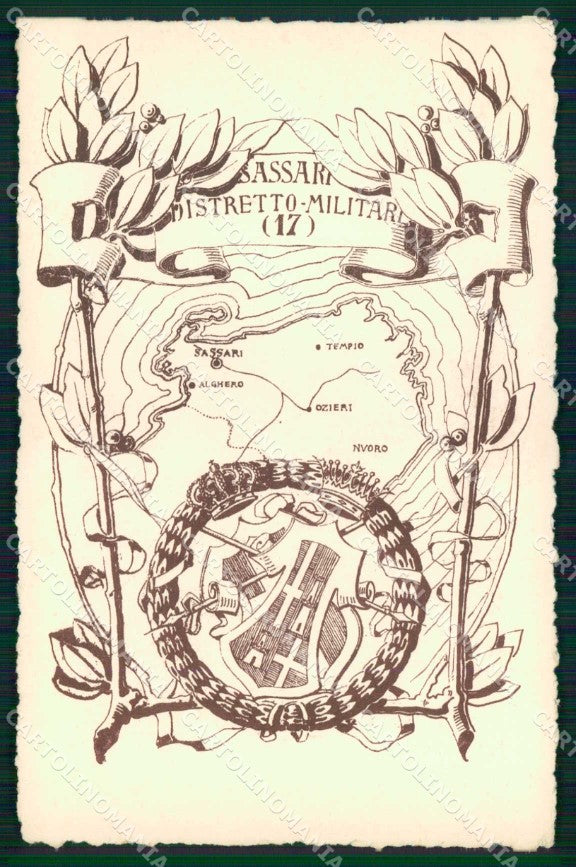 Militari Reggimentali 17° Distretto Militare Sassari Tempio cartolina KF3820 – fronte