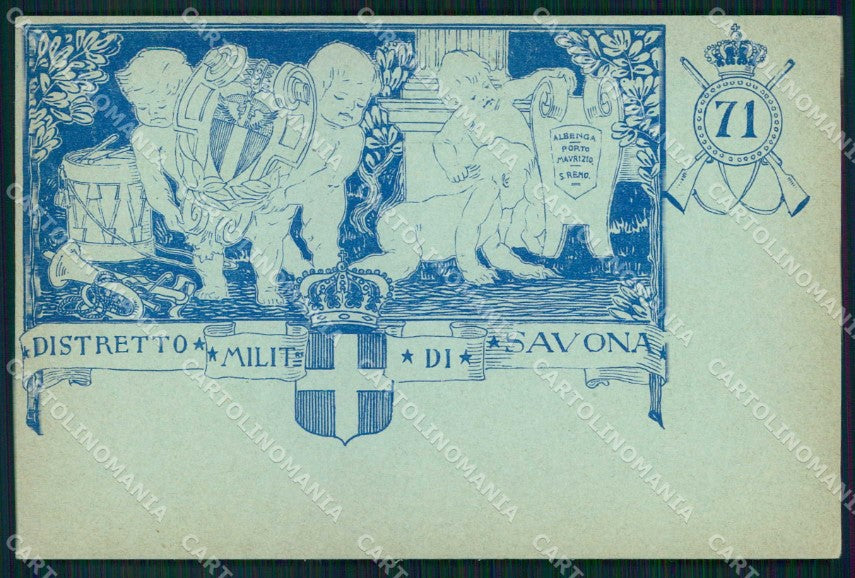 Militari Reggimentali 71° Distretto Militare Savona Albena cartolina KF3823 – fronte