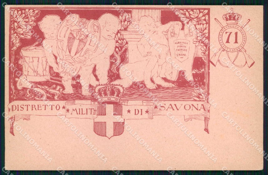 Militari Reggimentali 71° Distretto Militare Savona Albena cartolina KF3824 – fronte