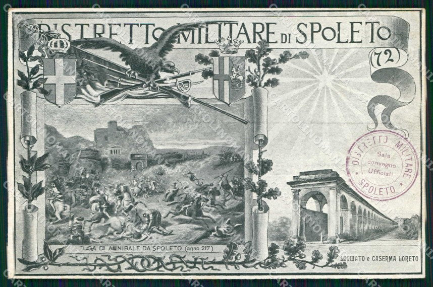 Militari Reggimentali 72° Distretto Militare Spoleto cartolina KF3841 – fronte