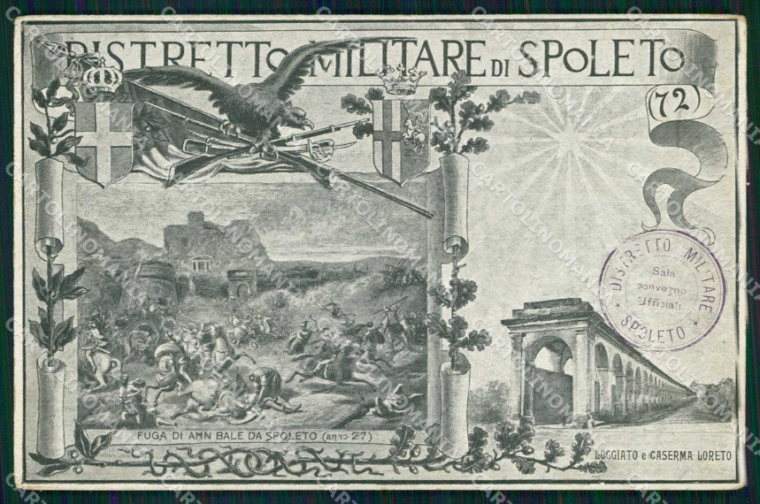 Militari Reggimentali 72° Distretto Militare Spoleto cartolina KF3842 – fronte