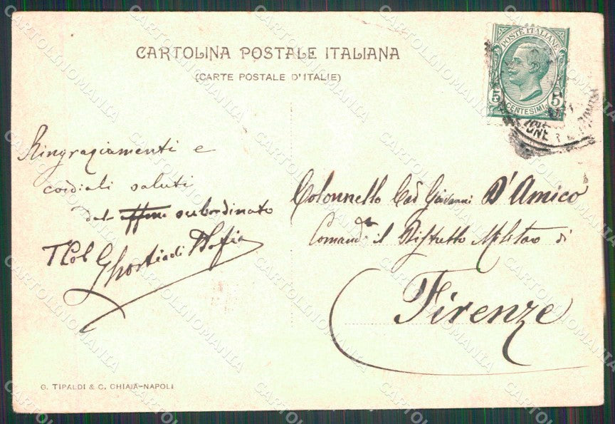 Militari Reggimentali 28° Distretto Militare Treviso Tricolore cartolina KF3857 – retro