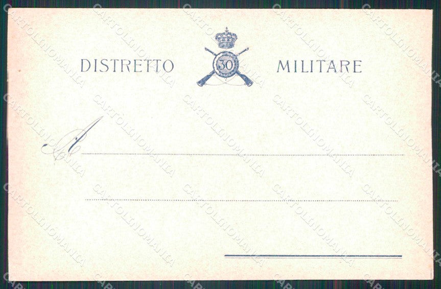 Militari Reggimentali 30° Distretto Militare Udine Tricolore cartolina KF3859 – retro