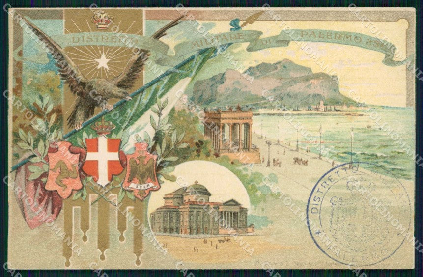 Militari Reggimentali 33° Distretto Militare Palermo cartolina KF3874 – fronte