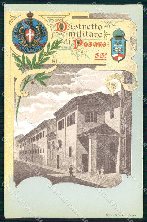 Militari Reggimentali 53° Distretto Militare Pesaro cartolina KF3876 – fronte