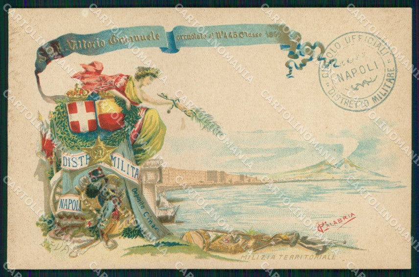Militari Reggimentali 27° Distretto Militare Napoli cartolina KF3881 – fronte