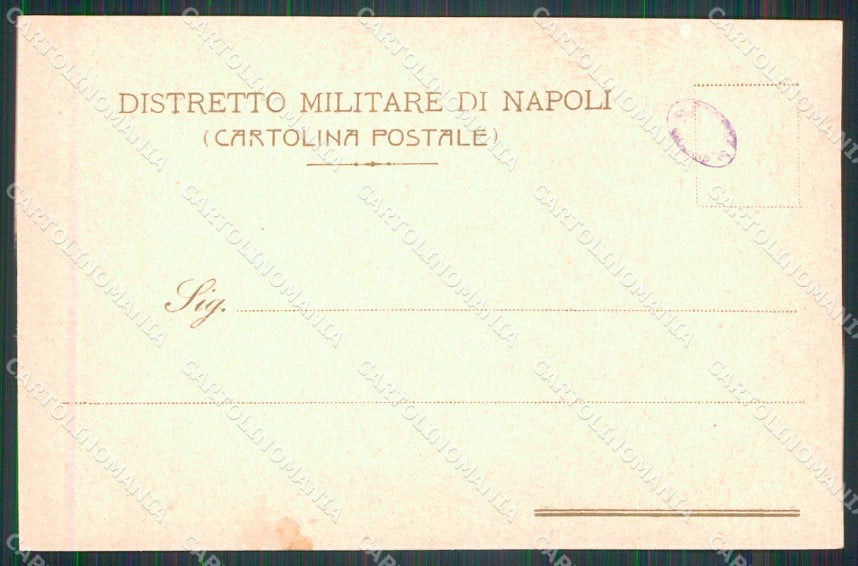 Militari Reggimentali 27° Distretto Militare Napoli cartolina KF3881 – retro