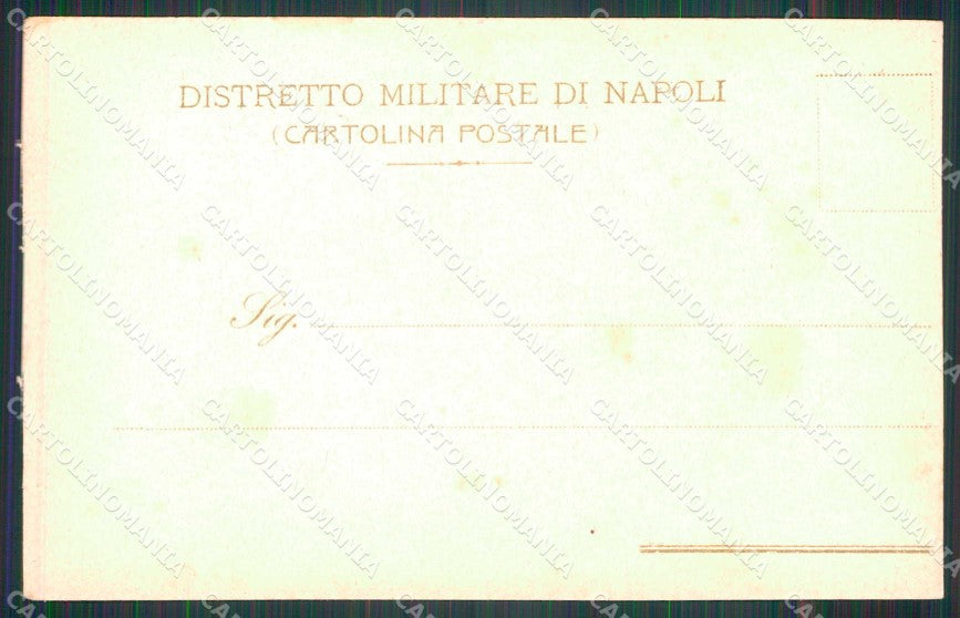Militari Reggimentali 27° Distretto Militare Napoli cartolina KF3882 – retro