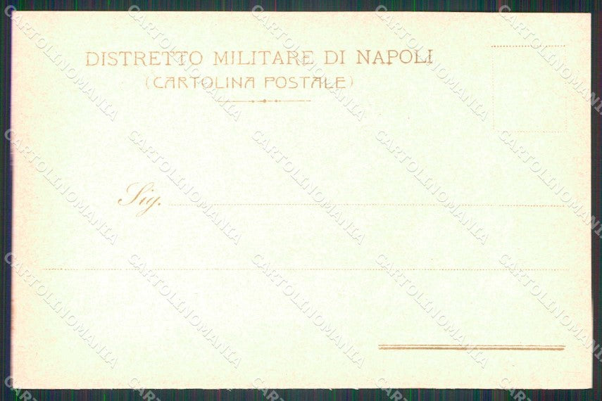 Militari Reggimentali 27° Distretto Militare Napoli cartolina KF3883 – retro