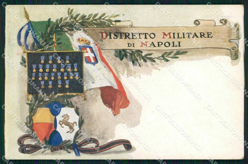 Militari Reggimentali 27° Distretto Militare Napoli 1927 cartolina KF3884 – fronte