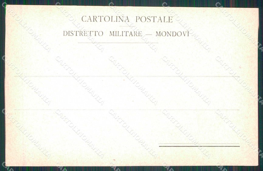 Militari Reggimentali 79° Distretto Militare Mondovì cartolina KF3889 – retro