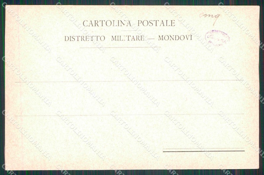 Militari Reggimentali 79° Distretto Militare Mondovì cartolina KF3890 – retro