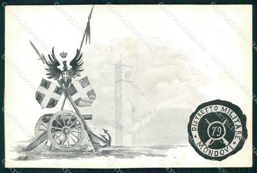 Militari Reggimentali 79° Distretto Militare Mondovì cartolina KF3892 – fronte