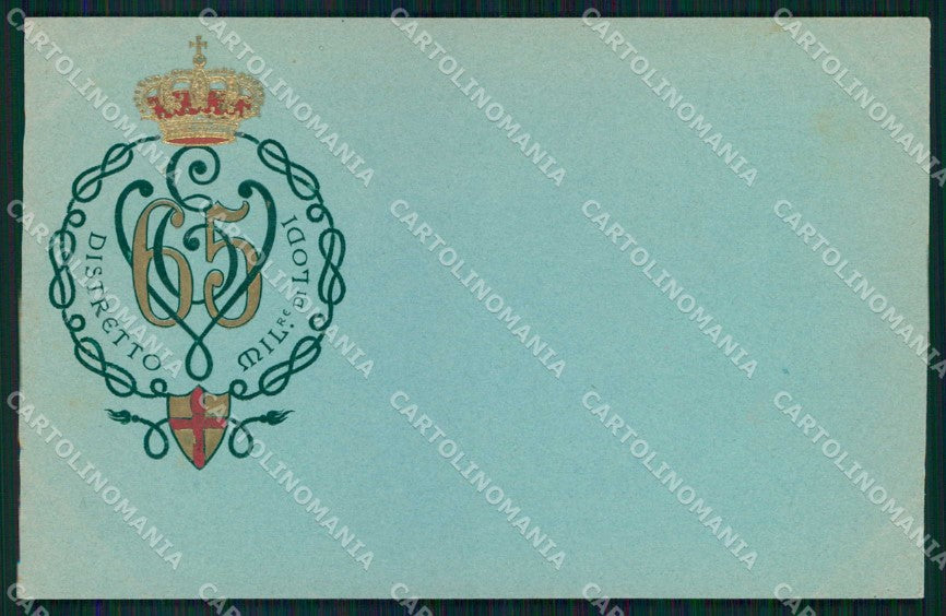 Militari Reggimentali 65° Distretto Militare Lodi cartolina KF3896 – fronte