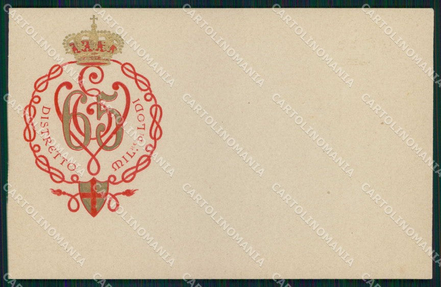 Militari Reggimentali 65° Distretto Militare Lodi cartolina KF3898 – fronte