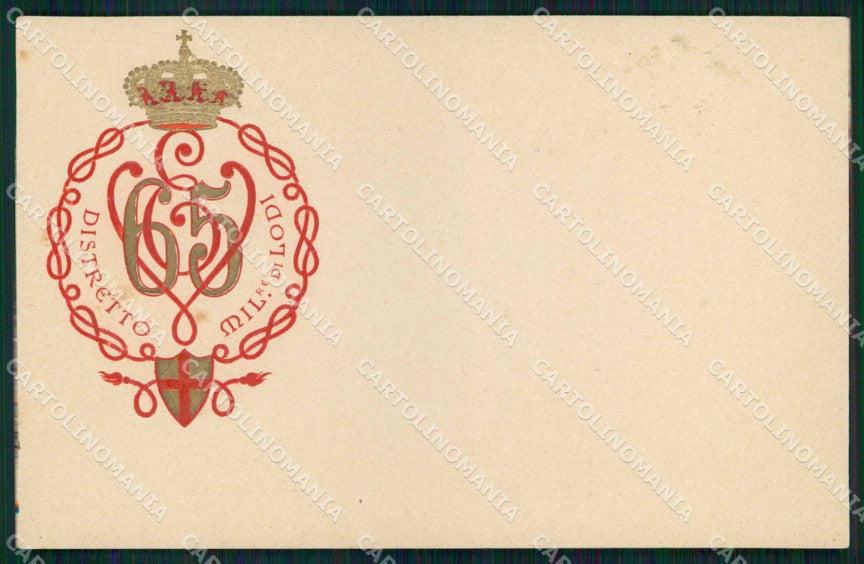 Militari Reggimentali 65° Distretto Militare Lodi cartolina KF3899 – fronte