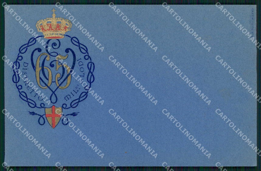 Militari Reggimentali 65° Distretto Militare Lodi cartolina KF3900 – fronte