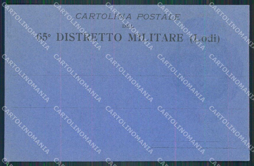 Militari Reggimentali 65° Distretto Militare Lodi cartolina KF3900 – retro