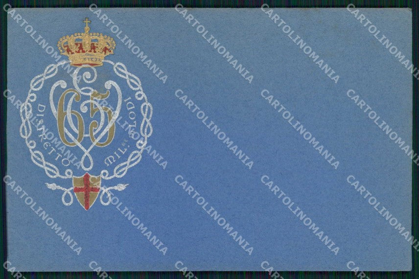 Militari Reggimentali 65° Distretto Militare Lodi cartolina KF3901 – fronte