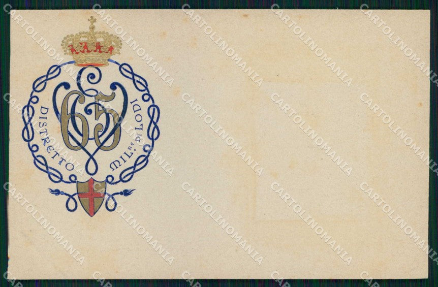 Militari Reggimentali 65° Distretto Militare Lodi cartolina KF3902 – fronte