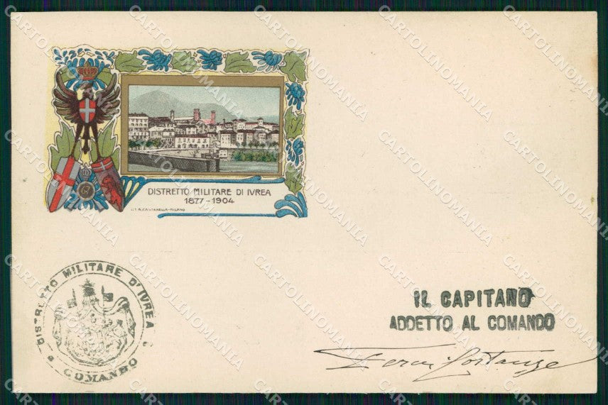 Militari Reggimentali 67° Distretto Militare Ivrea cartolina KF3909 – fronte