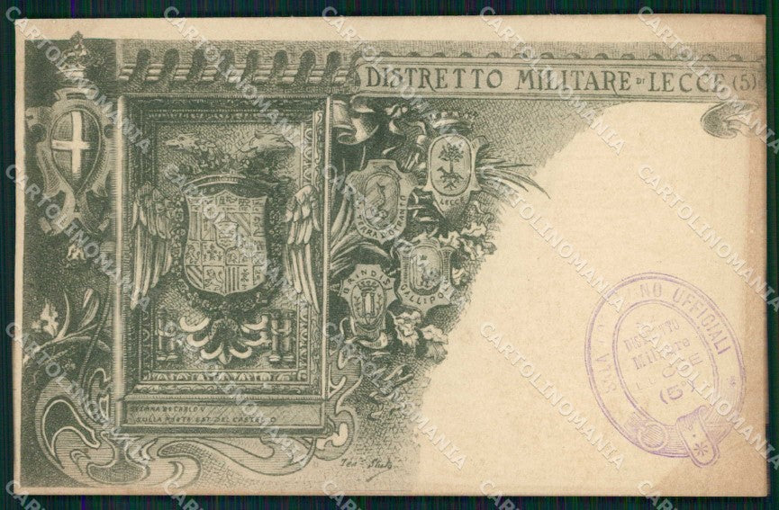 Militari Reggimentali 5° Distretto Militare Lecce Gallipoli cartolina KF3914 – fronte
