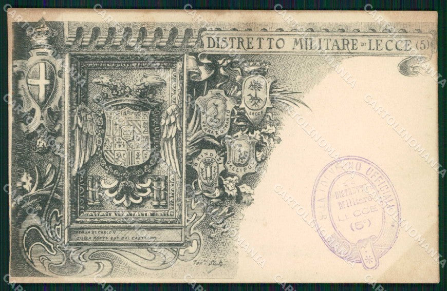 Militari Reggimentali 5° Distretto Militare Lecce Gallipoli cartolina KF3916 – fronte