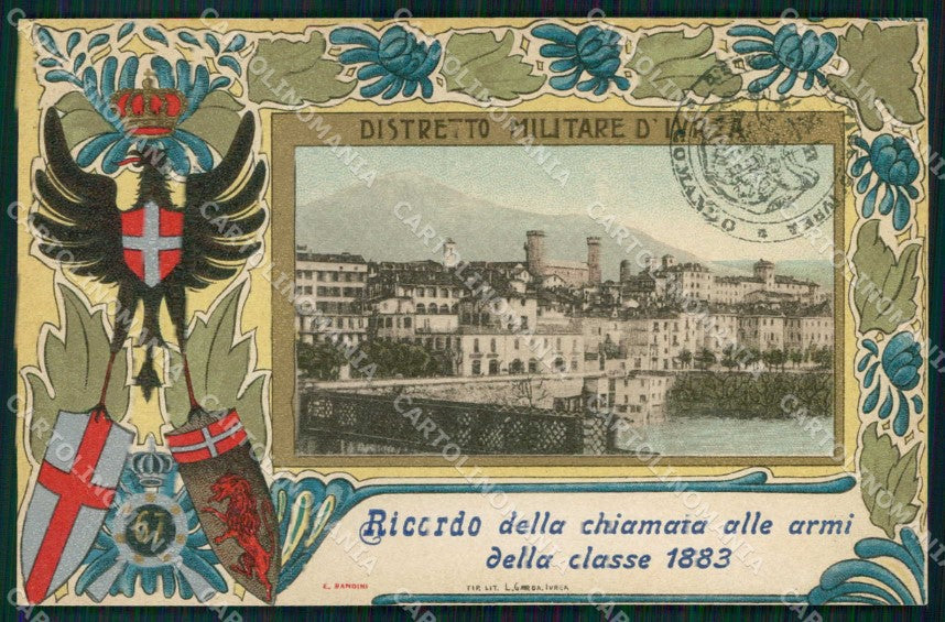 Militari Reggimentali 67° Distretto Militare Ivrea Classe 1883 cartolina KF3927 – fronte
