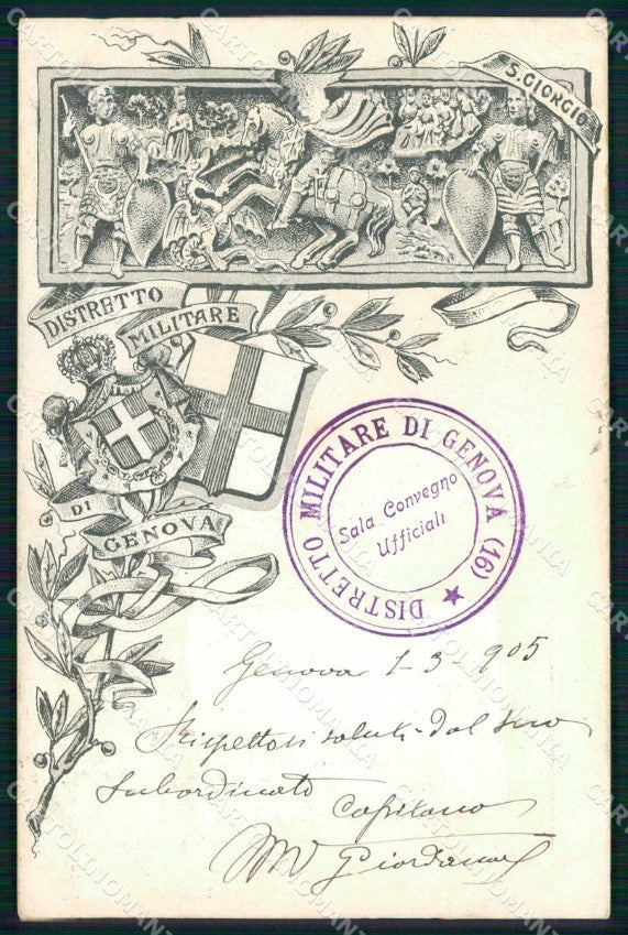 Militari Reggimentali 16° Distretto Militare Genova S. Giorgio cartolina KF3931 – fronte