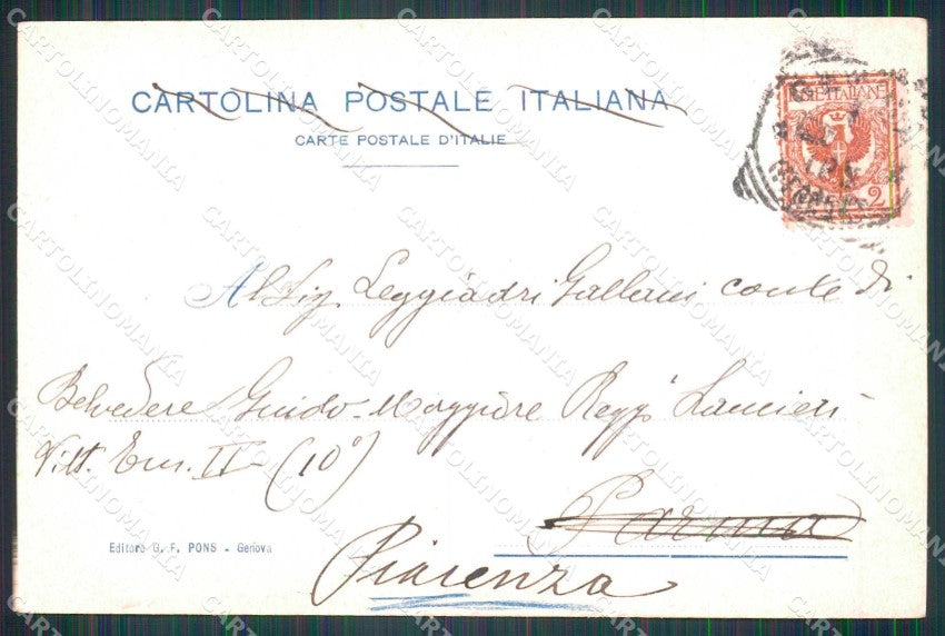 Militari Reggimentali 16° Distretto Militare Genova S. Giorgio cartolina KF3931 – retro