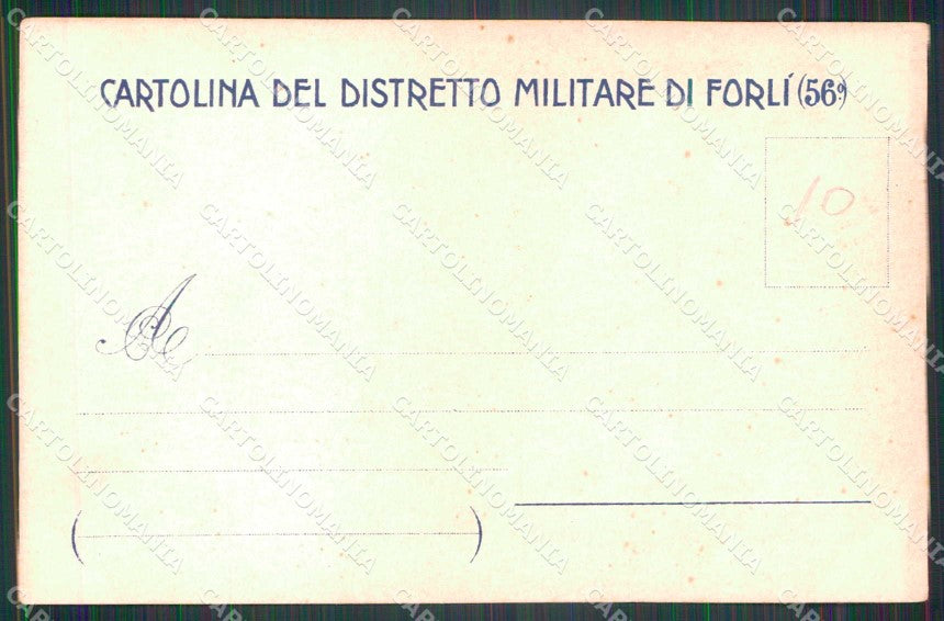 Militari Reggimentali 56° Distretto Militare Forlì cartolina KF3950 – retro