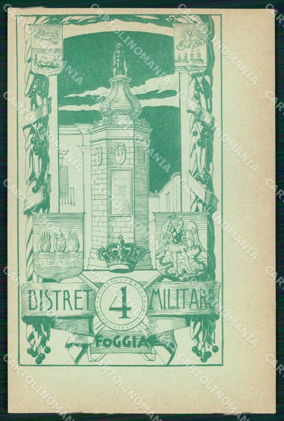 Militari Reggimentali 4° Distretto Militare Foggia cartolina KF3955 – fronte