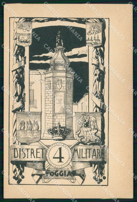 Militari Reggimentali 4° Distretto Militare Foggia cartolina KF3957 – fronte