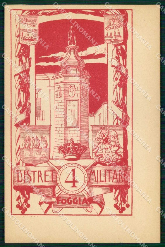 Militari Reggimentali 4° Distretto Militare Foggia cartolina KF3959 – fronte