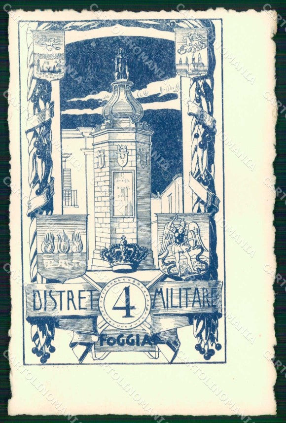 Militari Reggimentali 4° Distretto Militare Foggia cartolina KF3960 – fronte