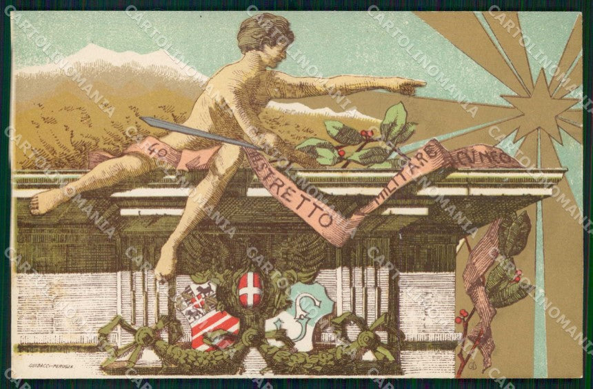Militari Reggimentali 40° Distretto Militare Cuneo cartolina KF3969 – fronte