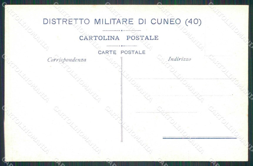 Militari Reggimentali 40° Distretto Militare Cuneo cartolina KF3969 – retro