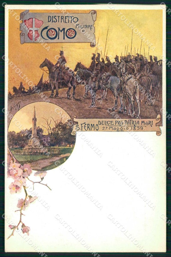 Militari Reggimentali Distretto Militare Como S. Fermo cartolina KF3972 – fronte