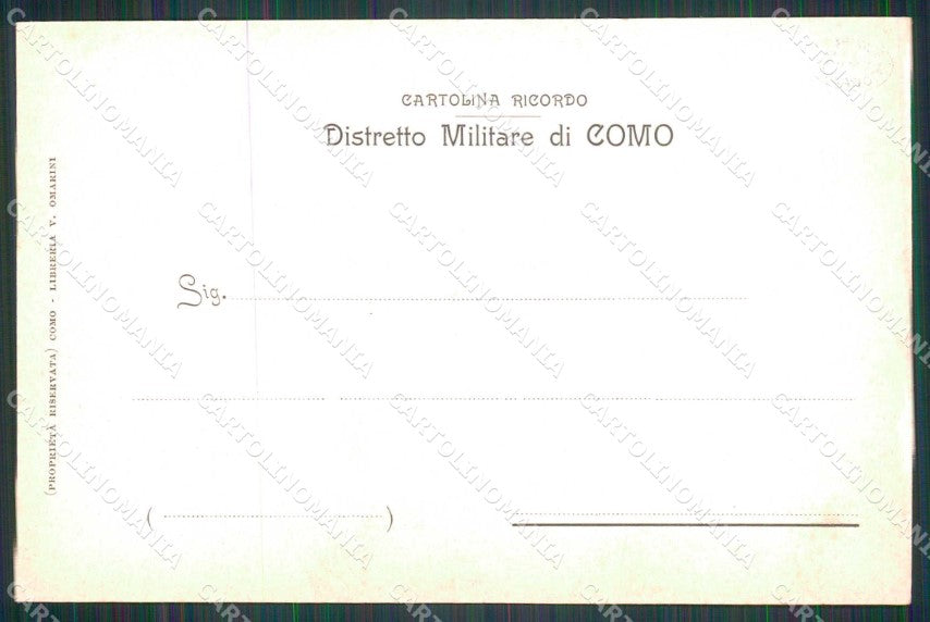 Militari Reggimentali Distretto Militare Como S. Fermo cartolina KF3972 – retro