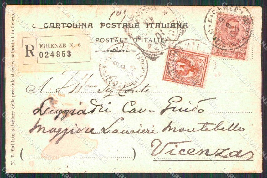 Militari Reggimentali 19° Distretto Militare Catanzaro STRAPPO cartolina KF3975 – retro