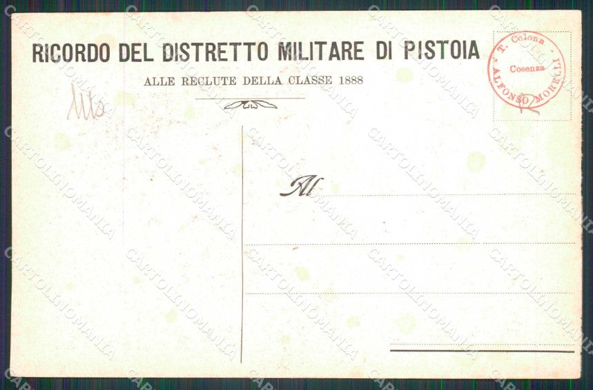 Militari Reggimentali 84° Distretto Militare Pistoia Ferrucci cartolina KF3980 – retro
