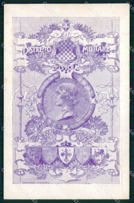 Militari Reggimentali 84° Distretto Militare Pistoia 89/100 cartolina KF3982 – fronte
