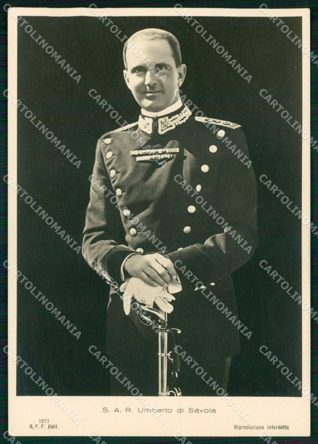 Royalty Reali Savoia Umberto II FG foto cartolina KF3997 – fronte