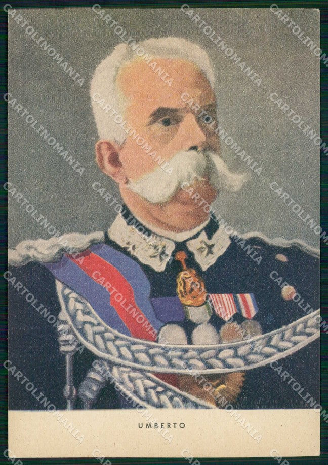 Politica Storia Italia Royalty Reali Savoia Umberto I cartolina KF4011 – fronte