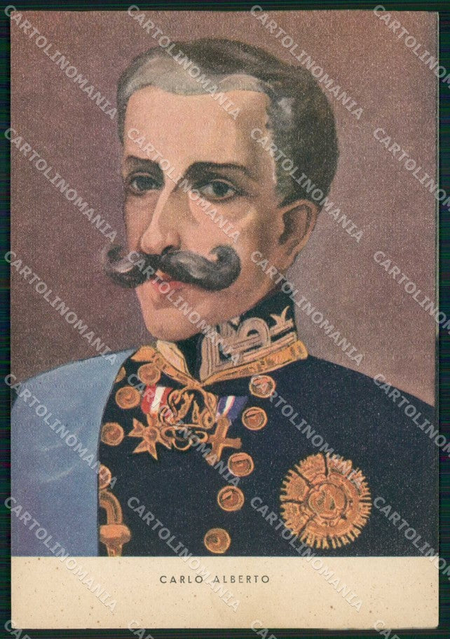 Politica Storia Italia Reali Savoia Carlo Alberto cartolina KF4013 – fronte