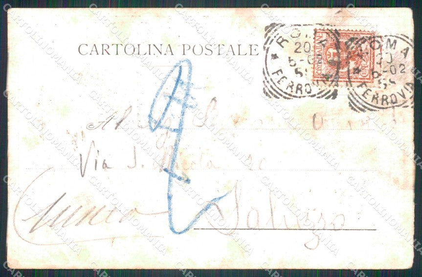 Reali Savoia Vittorio Emanuele Tiro a Segno Roma ABRASA PIEGHE cartolina KF4021 – retro