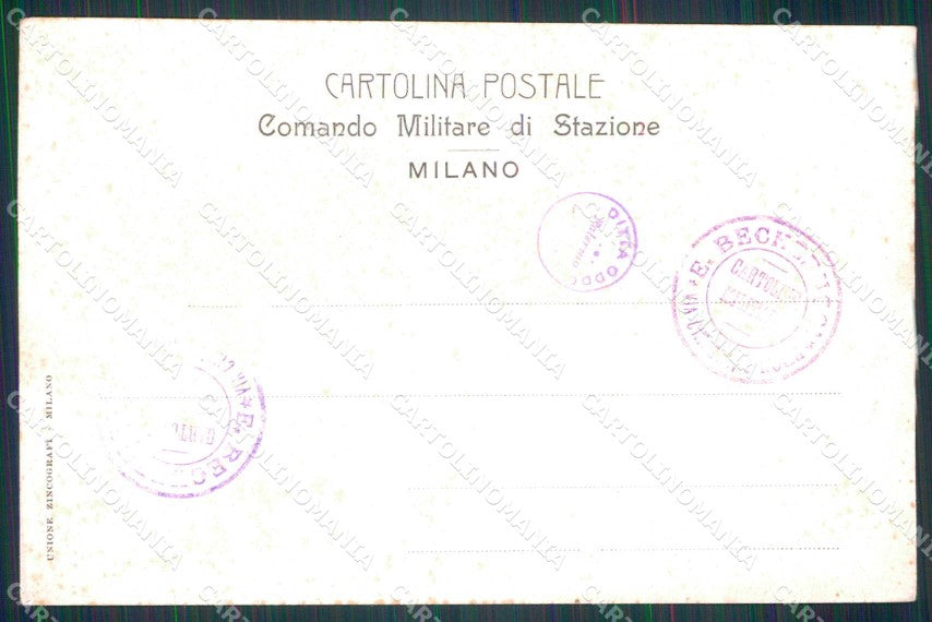 Militari Reggimentali Comando Militare di Stazione Milano cartolina KF4026 – retro